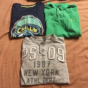 Lots of three youth shirts
